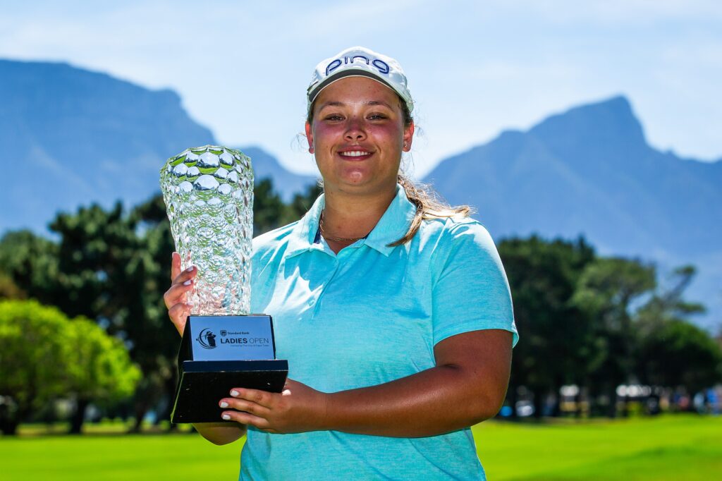 CAPE TOWN, SOUTH AFRICA - MARCH 15: Gabrielle Venter during round 3 of the Standard Bank Ladies Open held at Royal Cape Golf Club on March 15, 2024 in Cape Town, South Africa. (Photo by Tyrone Winfield/Sunshine Tour)